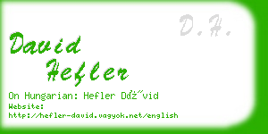 david hefler business card